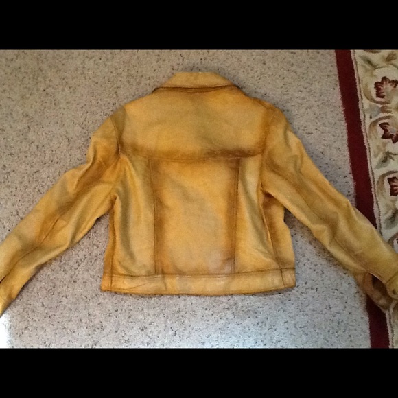 Vintage Adam & Eve 1960s Distressed Leather Western Moto Bomber Jacket Biker Y2K - Picture 6 of 8